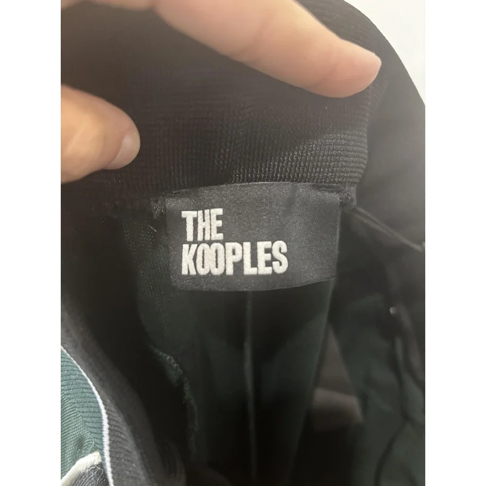 The Kooples Pants Mens 2XS Green Knit Track Joggers Side Stripe Portugal